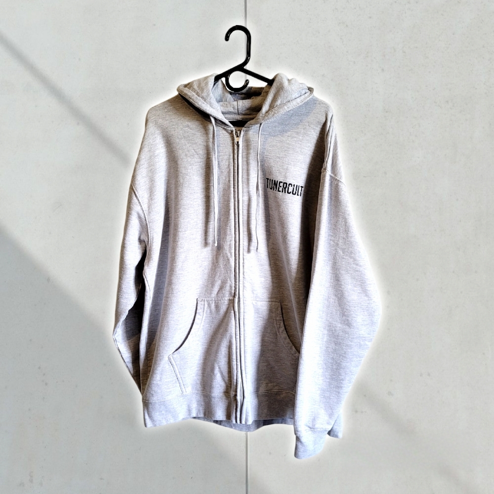 Men's Gray TunerCult Zip-Up Hoodie Size XXL